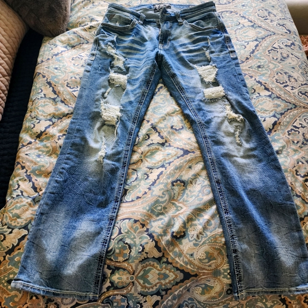 Men's Salvage Distressed Jeans